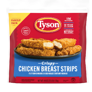 Tyson Crispy Chicken Breast Strips, Family Pack