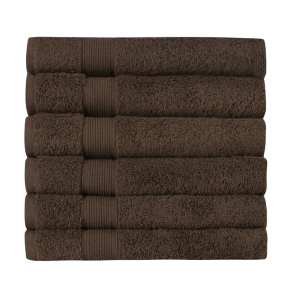 Set of 6 Turkish Hand Towels for Bathroom